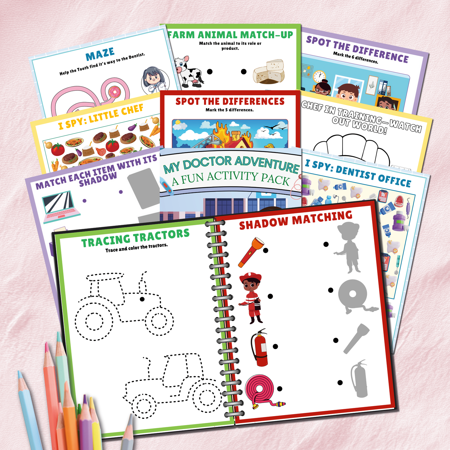 Printable career day activity pack for preschoolers