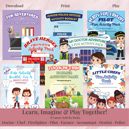 Printable career day activity pack for kids